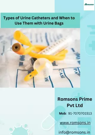 Types of Urine Catheters and When to Use Them with Urine Bags