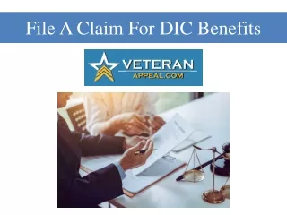 File A Claim For DIC Benefits