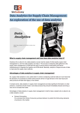 Data Analytics for Supply Chain Management_ An exploration of the use of data analytics (1)