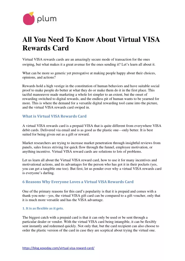 all you need to know about virtual visa rewards