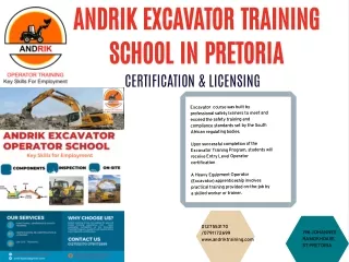 ANDRIK EXCAVATOR TRAINING SCHOOL IN PRETORIA