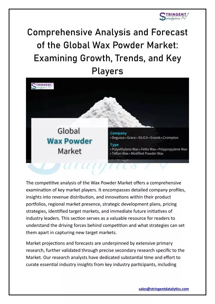 comprehensive analysis and forecast of the global
