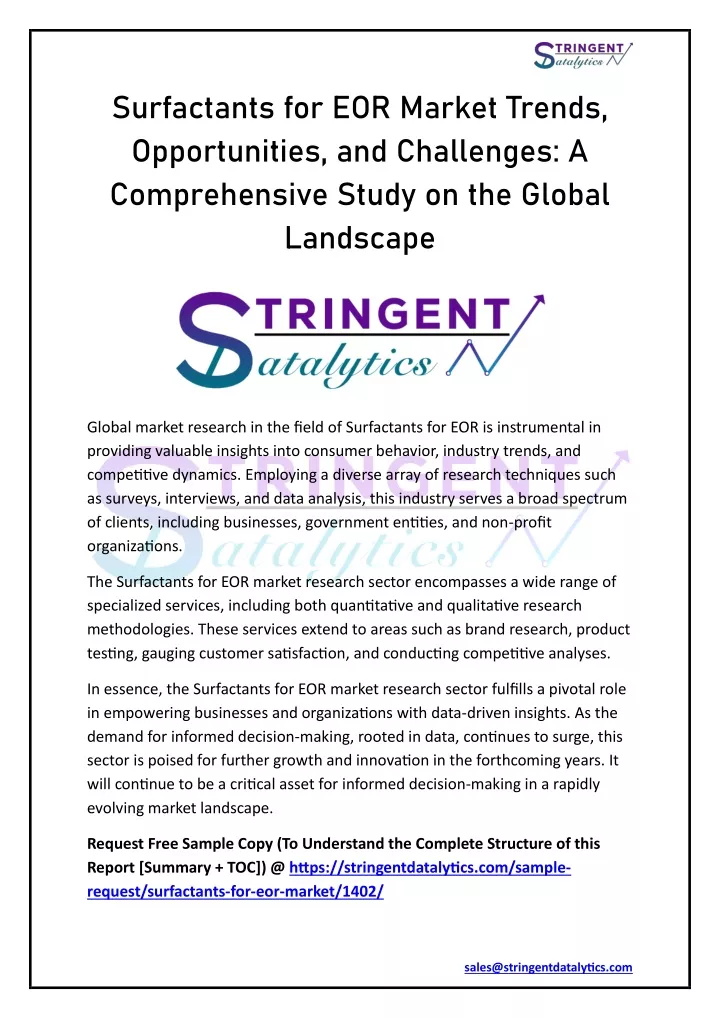 surfactants for eor market trends opportunities