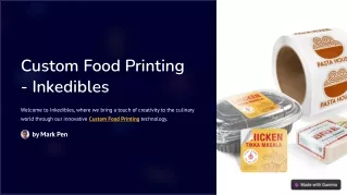 Custom Food Printing - Inkedibl