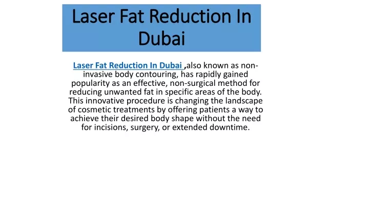laser fat reduction in laser fat reduction