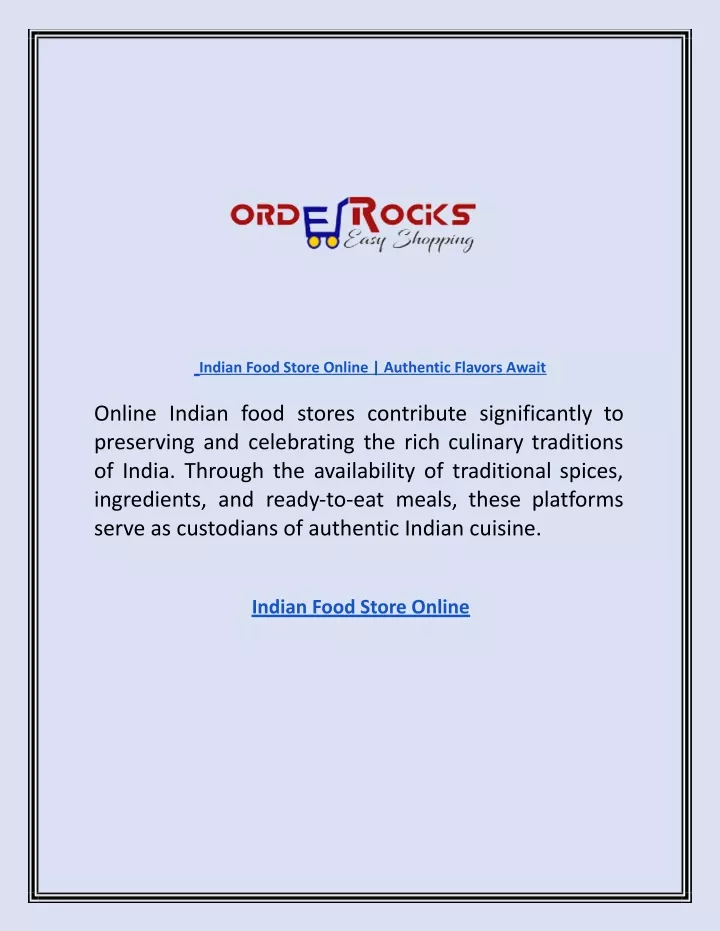 indian food store online authentic flavors await