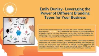 emily dunlay leveraging the power of different branding types for your business