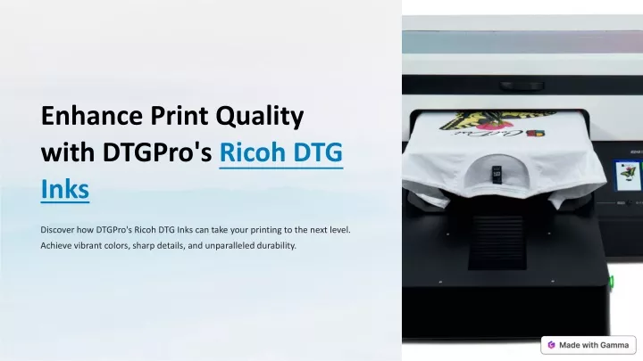 enhance print quality with dtgpro s ricoh dtg inks