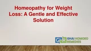Homeopathy for Weight Loss A Gentle and Effective Solution