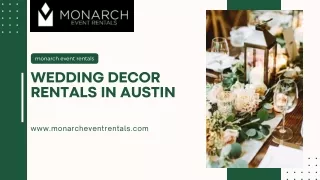 Monarch Event Rentals Austin TX - Elevate Your Events with Elegance