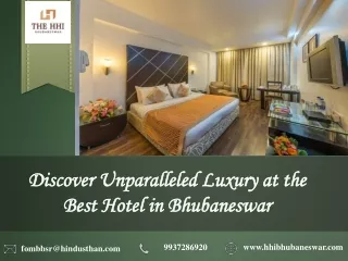 Discover Unparalleled Luxury at the Best Hotel in Bhubaneswar