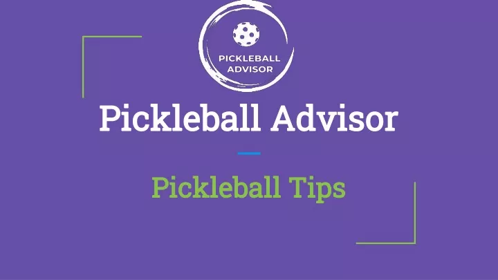 pickleball advisor