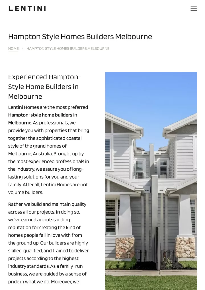 hampton style homes builders melbourne