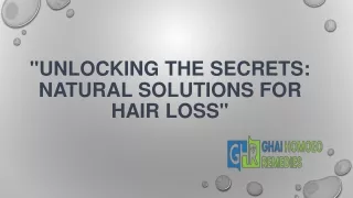 Natural treatment for Hair Loss