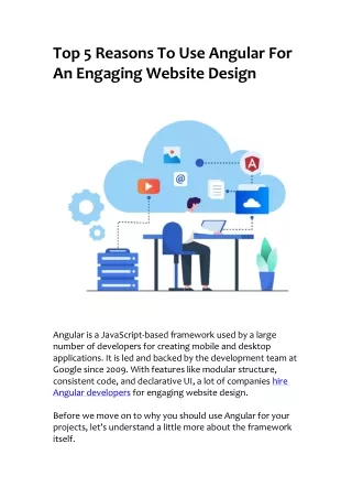 Top 5 Reasons To Use Angular For An Engaging Website Design
