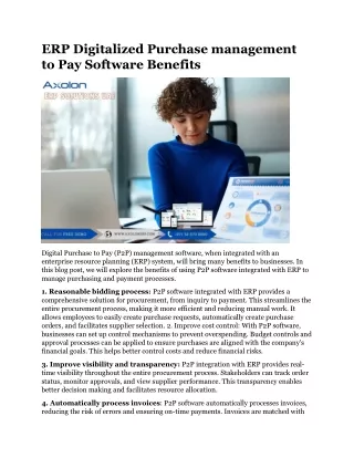 erp digitalized purchase management