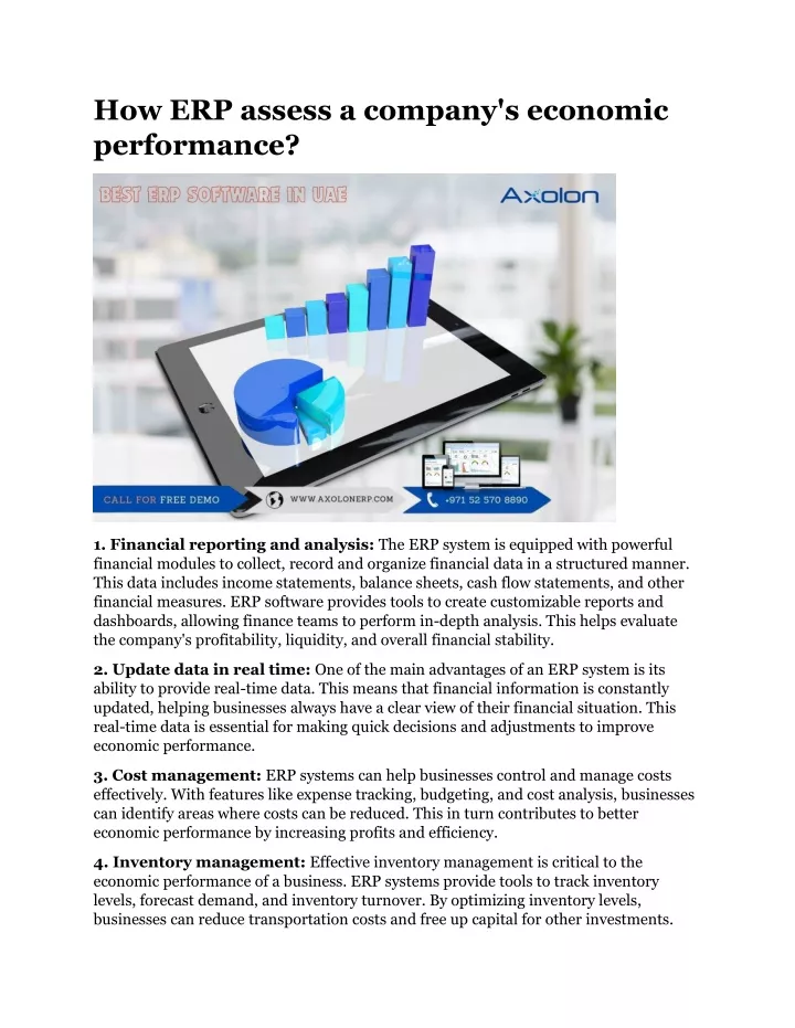 how erp assess a company s economic performance