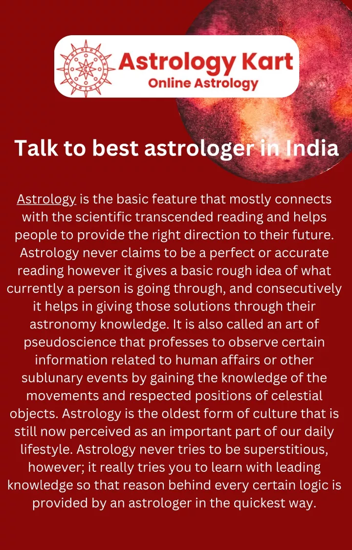 talk to best astrologer in india