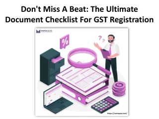 Don't Miss A Beat The Ultimate Document Checklist For GST Registration