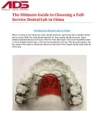 Full-Service Dental Lab in China - slide 1