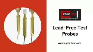 Lead-Free Test Probes