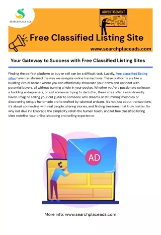 Free classified listing sites