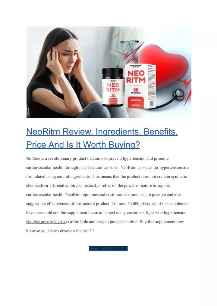 neoritm review ingredients benefits price