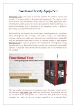 Functional Test - slide 1