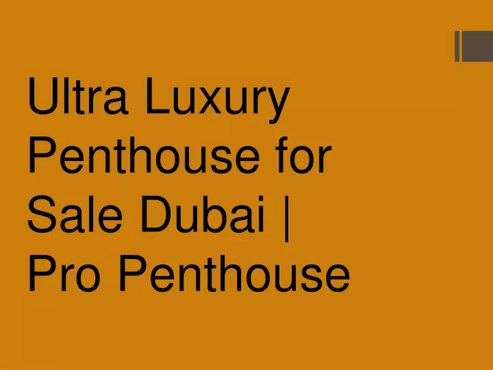 ultra luxury penthouse for sale dubai