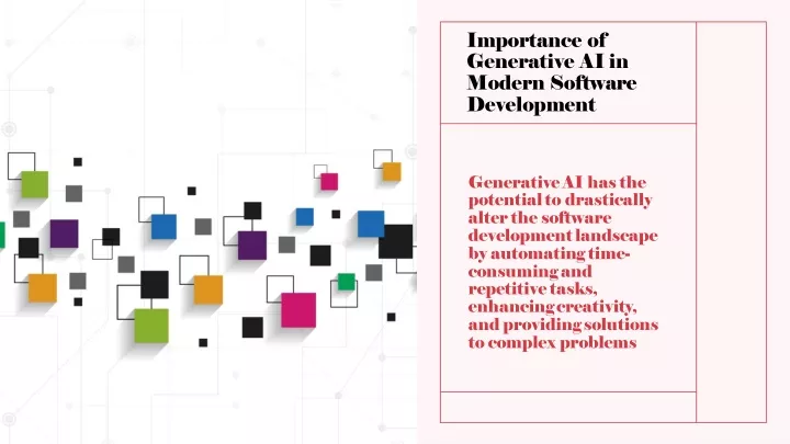 importance of generative ai in modern software