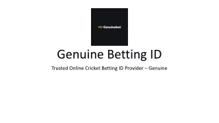 Best Online Betting ID Provider - Genuine