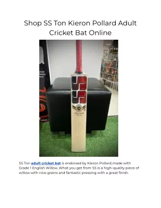 Shop SS Ton Kieron Pollard Adult Cricket Bat Online