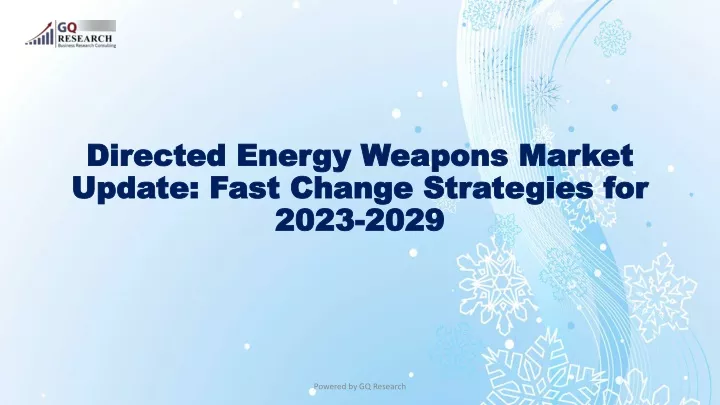 directed energy weapons market update fast change strategies for 2023 2029