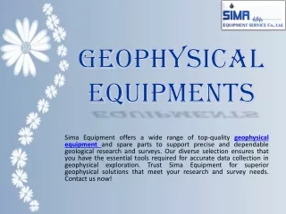 Geophysical Equipments