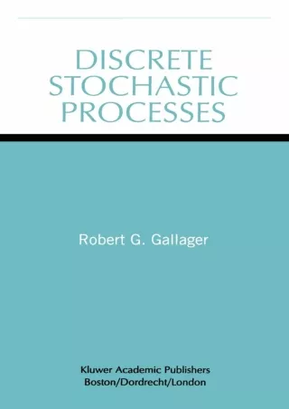 DOWNLOAD/PDF  Discrete Stochastic Processes (The Springer International Series i