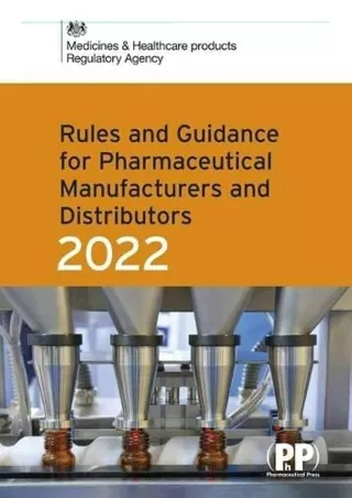 PDF/READ  Rules and Guidance for Pharmaceutical Manufacturers and Distributors O