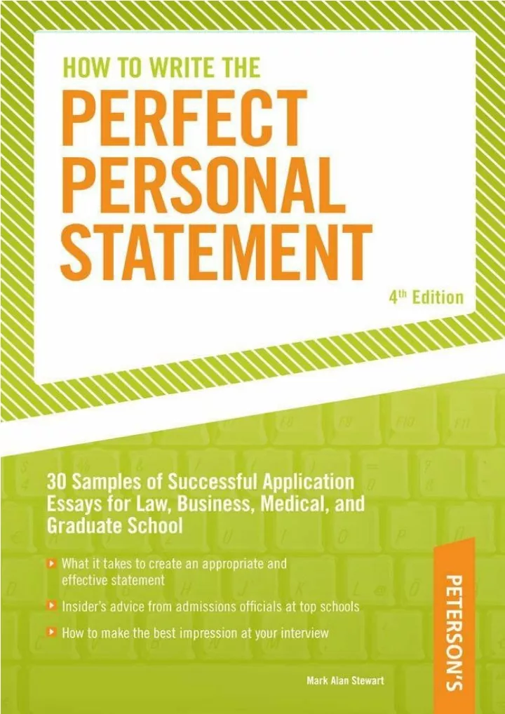 read pdf how to write the perfect personal