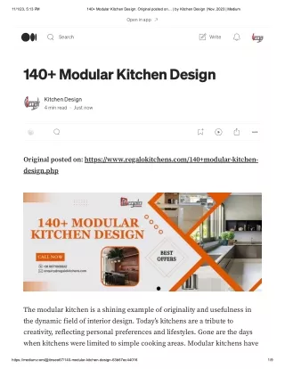 140  Modular Kitchen Design