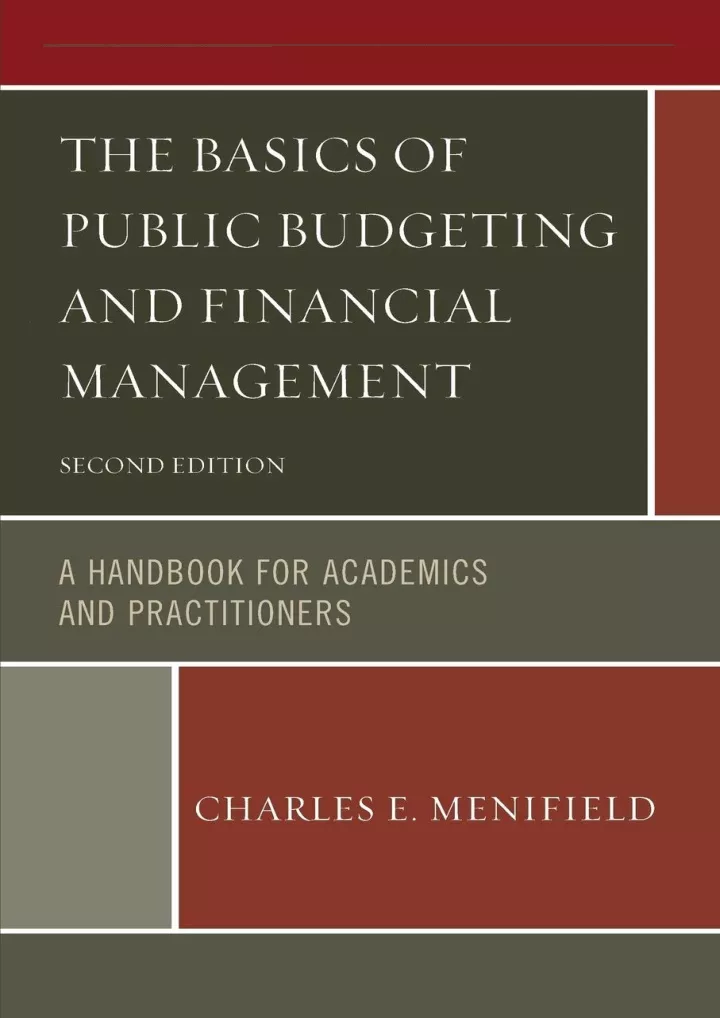 read ebook pdf the basics of public budgeting