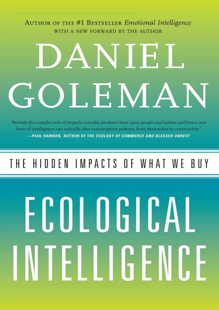 pdf read online ecological intelligence