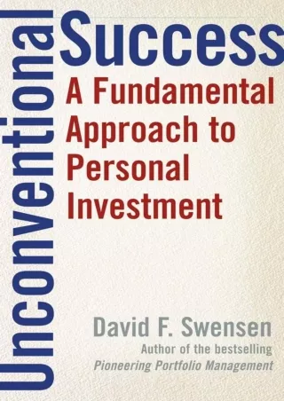 [PDF READ ONLINE]  Unconventional Success: A Fundamental Approach to Personal In