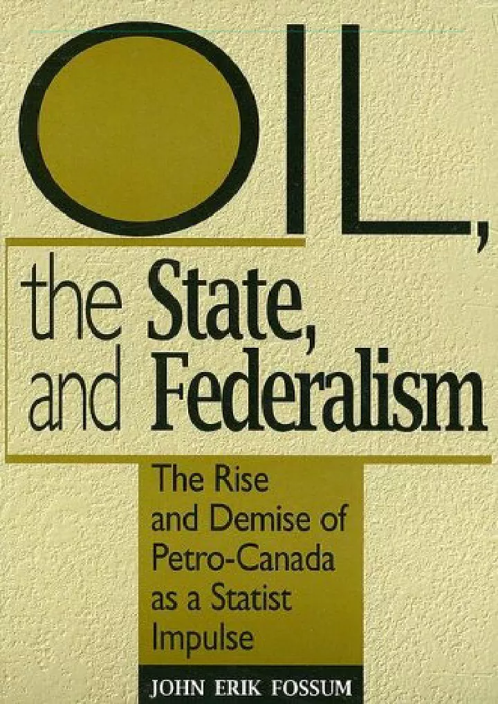 pdf read oil the state and federalism the rise