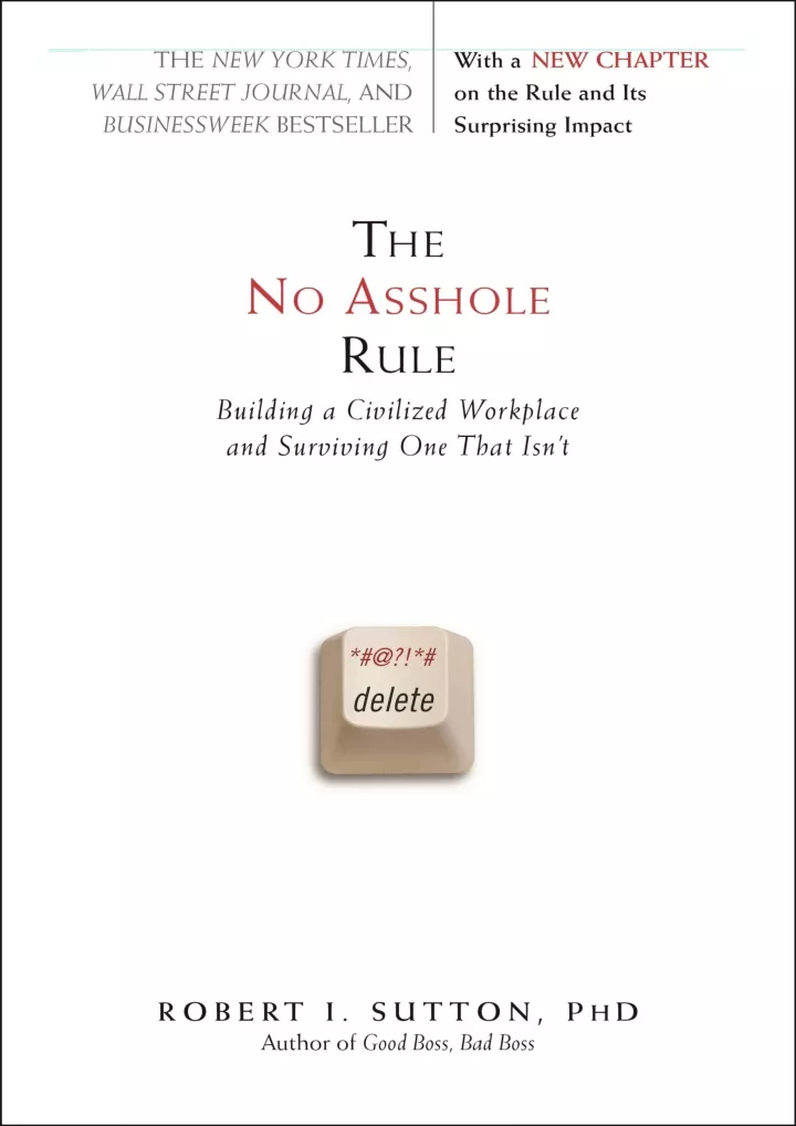 pdf read download the no asshole rule building