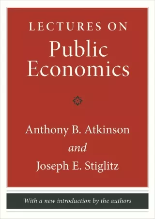 PDF/READ/DOWNLOAD  Lectures on Public Economics: Updated Edition