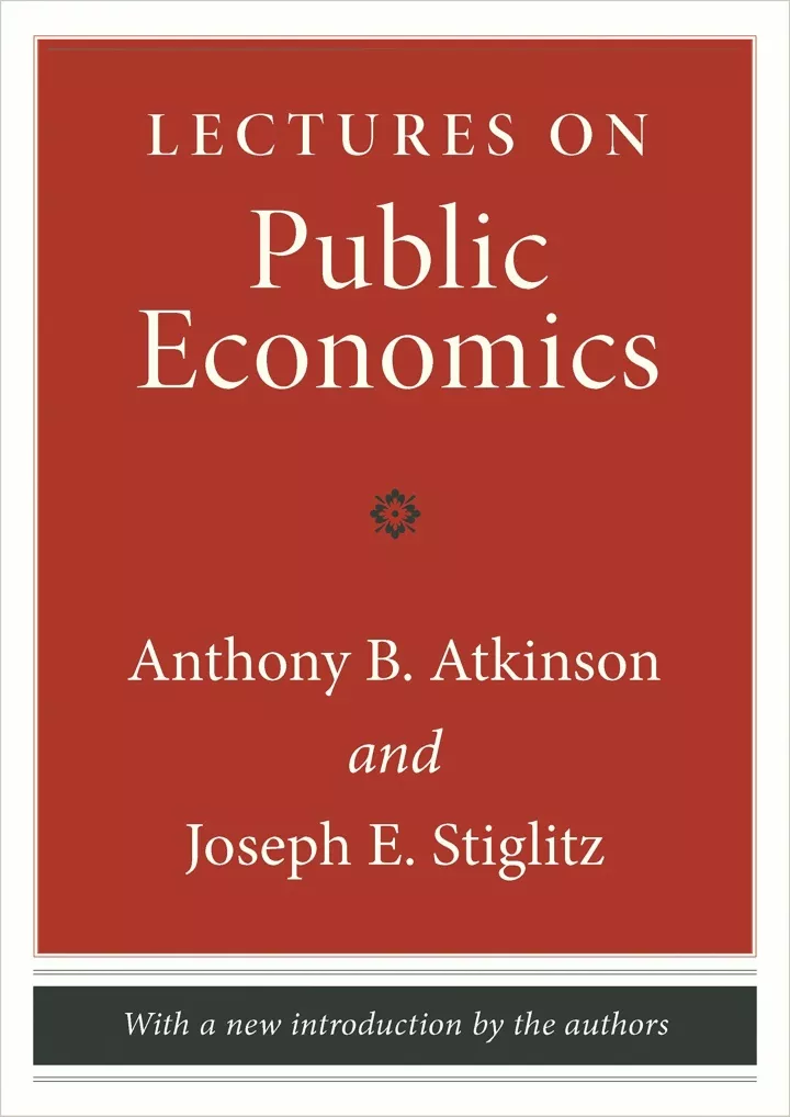 pdf read download lectures on public economics