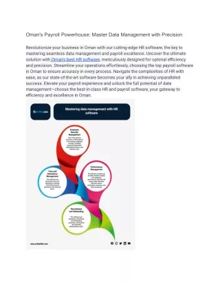 oman s payroll powerhouse master data management