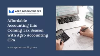 Affordable Accounting this Coming Tax Season with Agro Accounting CPA