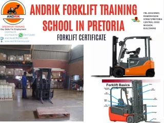 ANDRIK FORKLIFT TRAINING SCHOOL IN PRETORIA