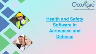 Health and Safety Software in Aerospace and Defense