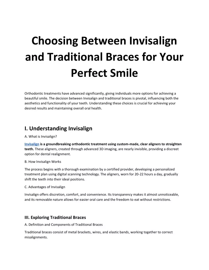 choosing between invisalign and traditional